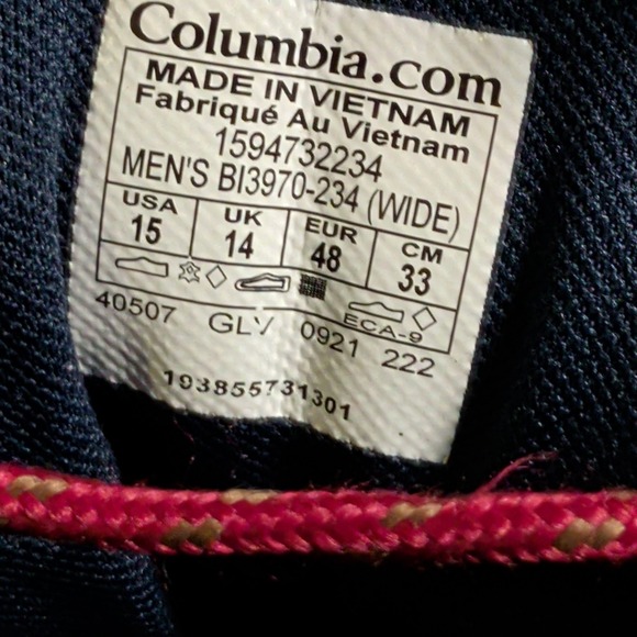 Columbia Newton Ridge Boots Mens Size 15W Hiking Brown Waterproof Gorpcore - Picture 8 of 8